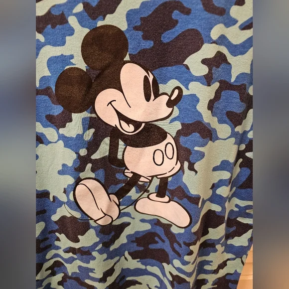 Disney Junior Mickey Mouse Blue Camo Large Shirt - Picture 2 of 4